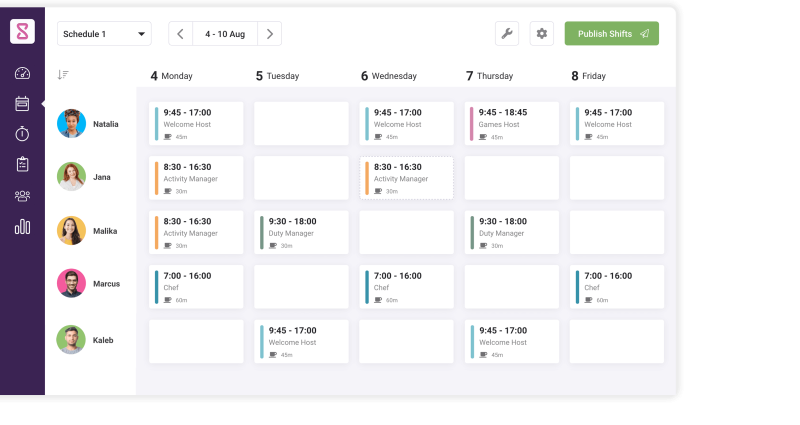 Staff Rota Scheduling Software App